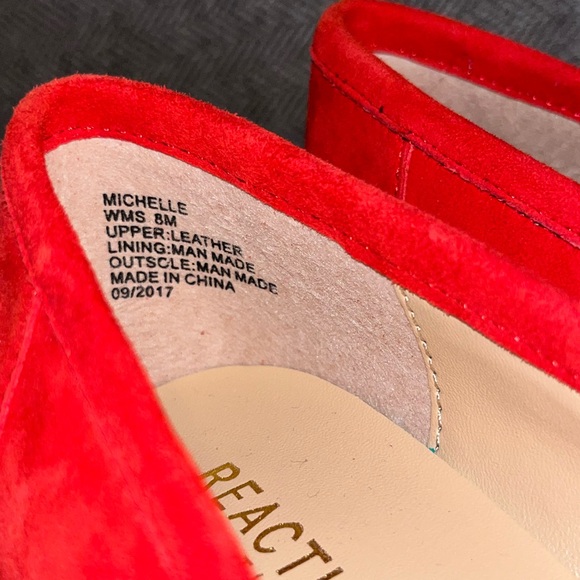 Kenneth Cole Reaction Michelle Fringe Heels Loafer Red Women’s Size 8 - Picture 3 of 6